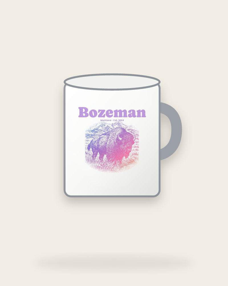 Bozeman Bison Enamel Camp Mug