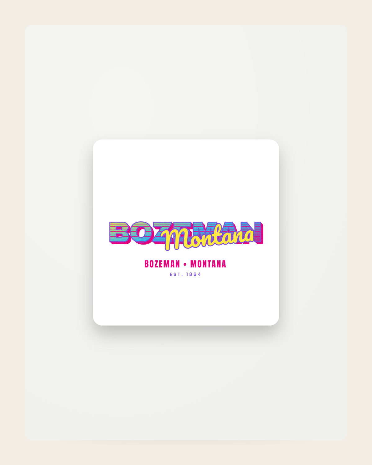 Bozeman Music TV Fridge Magnet in White