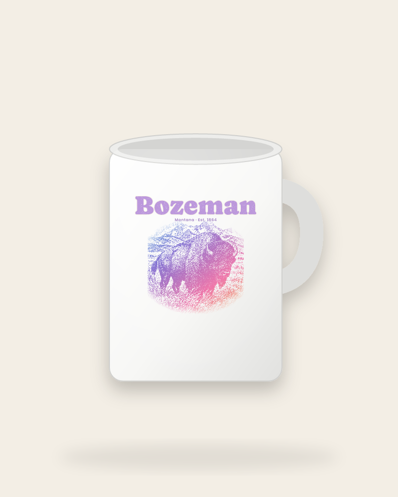 Bozeman Bison Ceramic Mug 15oz
