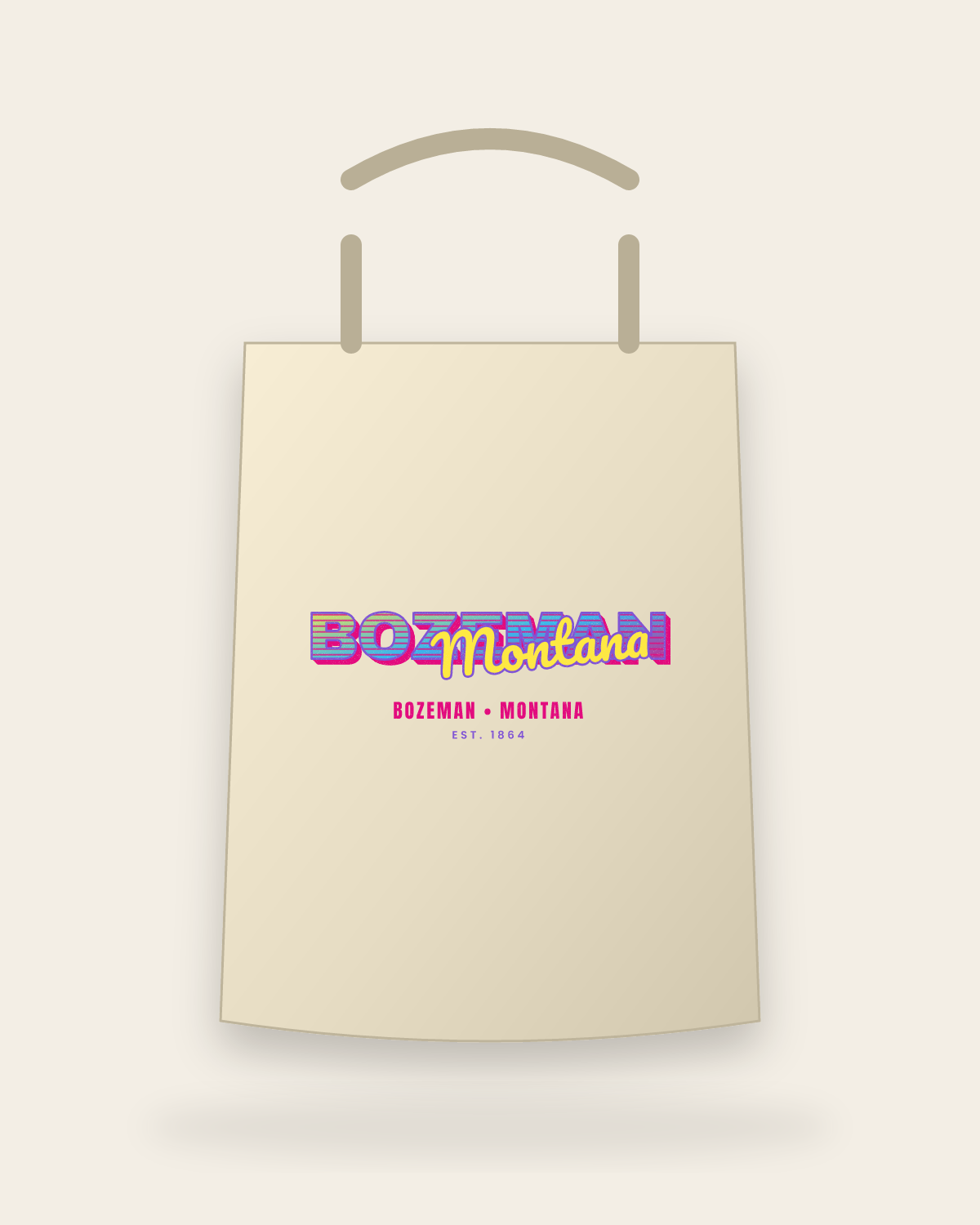 Bozeman Music TV Canvas Tote in Beige