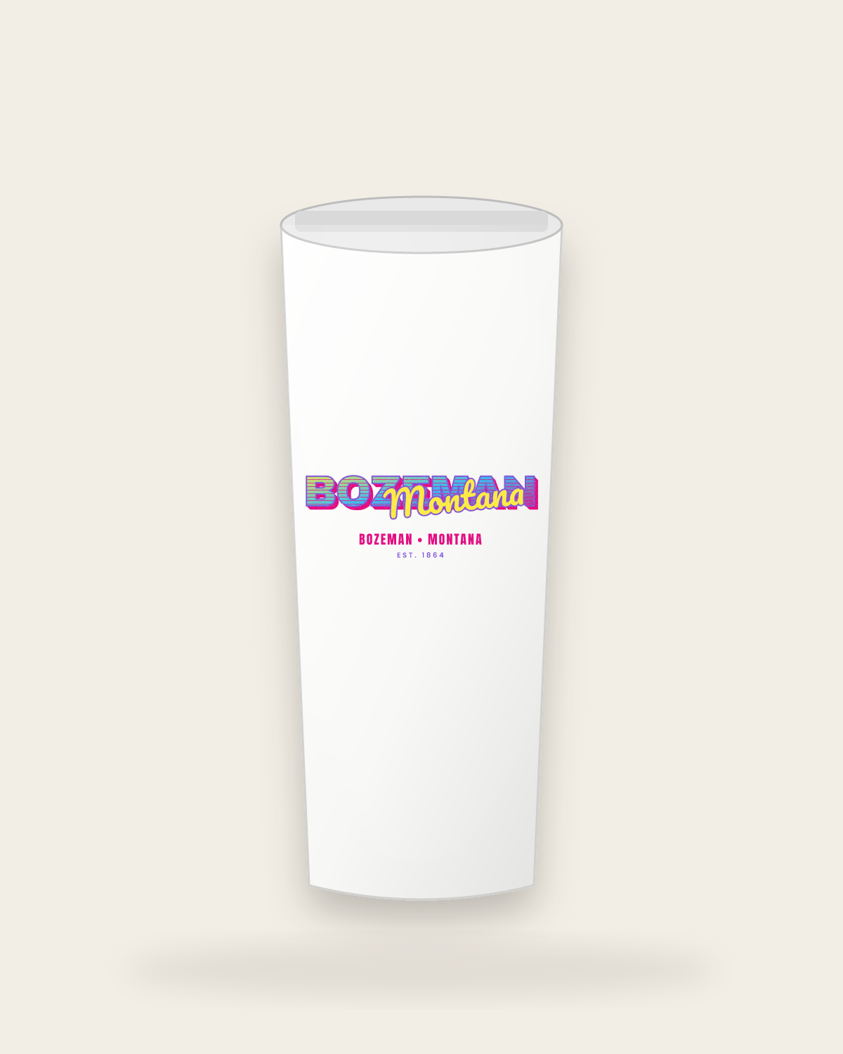 Bozeman Music TV Insulated Tumbler 20oz in White
