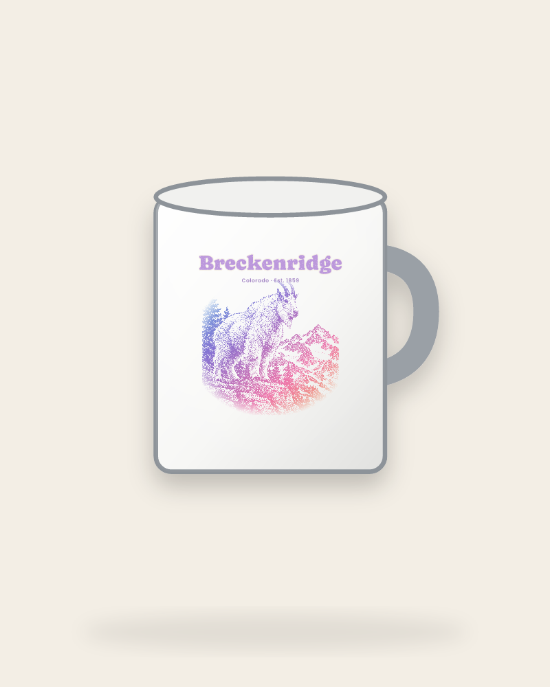 Breckenridge Mountain Goat Enamel Camp Mug