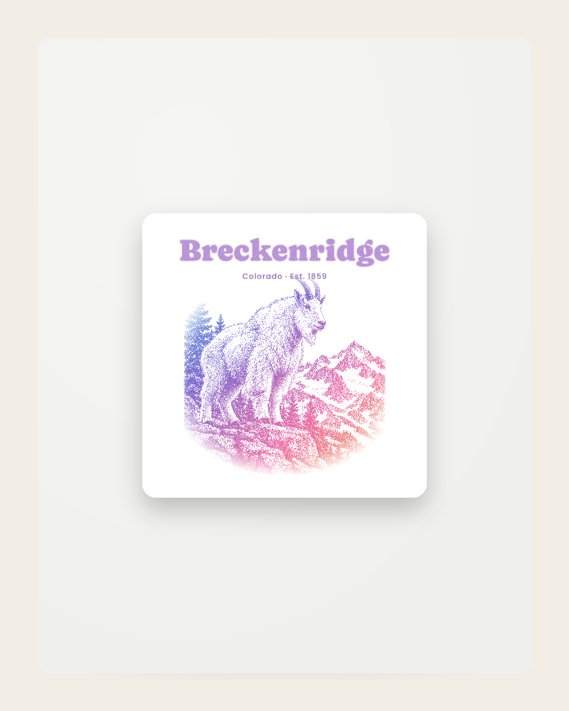 Breckenridge Mountain Goat Fridge Magnet