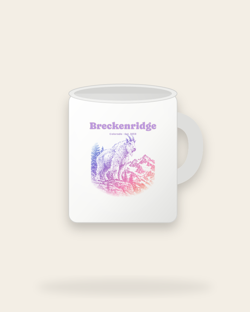 Breckenridge Mountain Goat Ceramic Mug 11oz