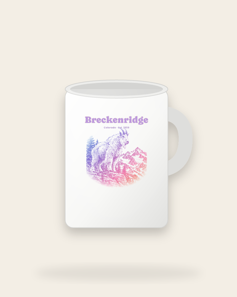 Breckenridge Mountain Goat Ceramic Mug 15oz