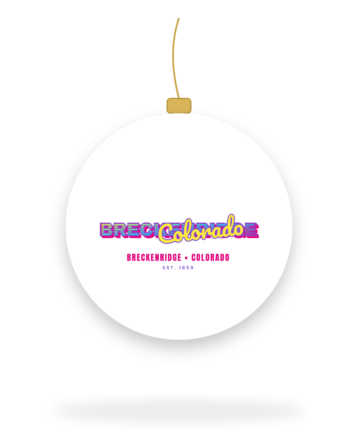 Breckenridge Music TV Ceramic Ornament in White