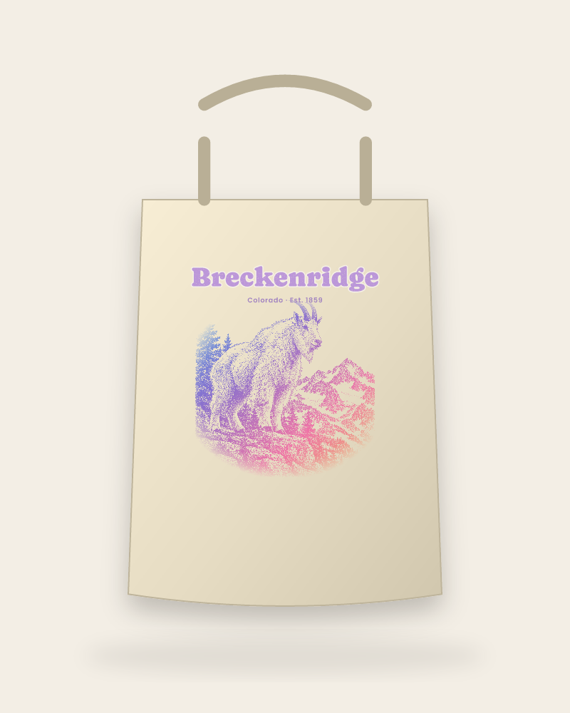 Breckenridge Mountain Goat Canvas Tote
