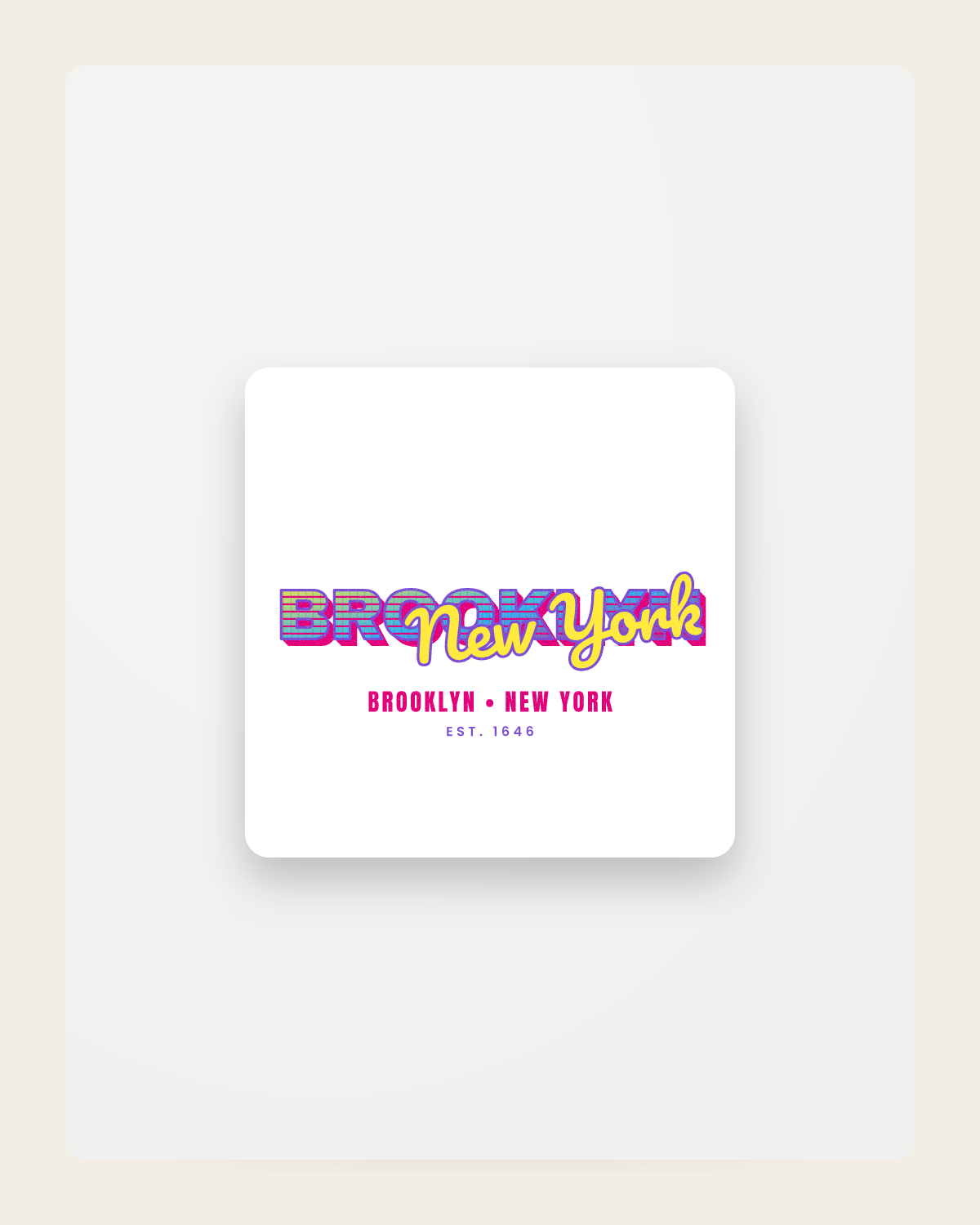 Brooklyn Music TV Fridge Magnet in White
