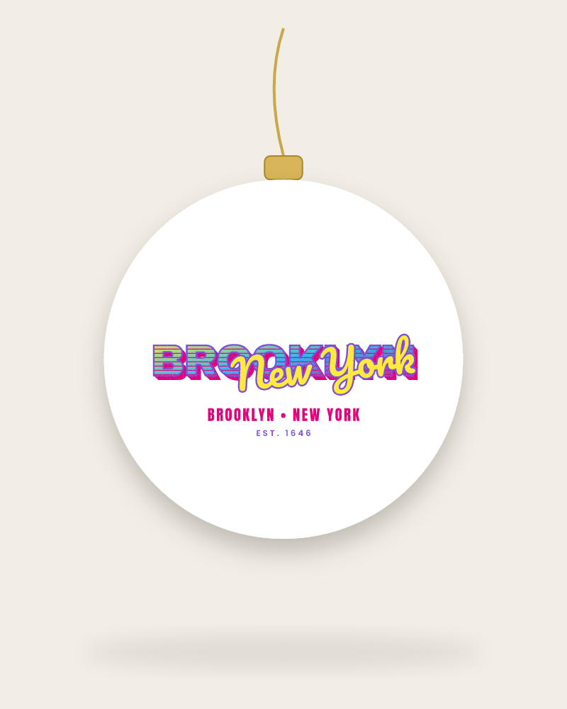 Brooklyn Music TV Ceramic Ornament