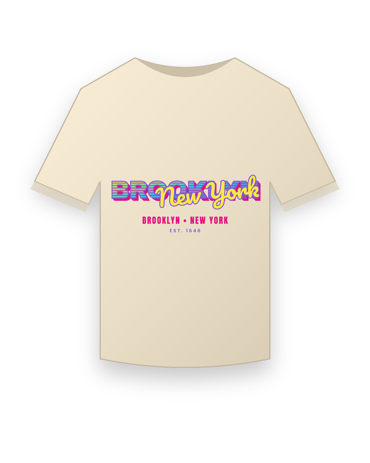 Brooklyn Music TV Organic Cotton Tee in Natural