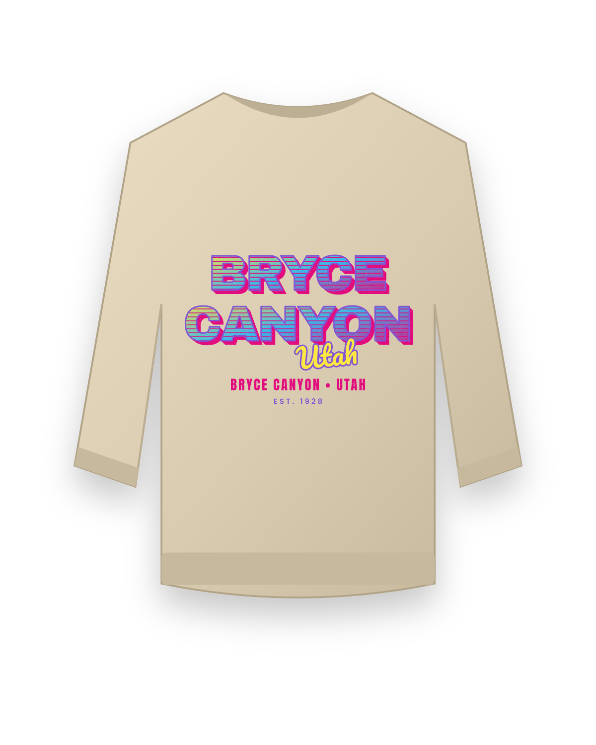Bryce Canyon Music TV Crewneck Sweatshirt in Sand