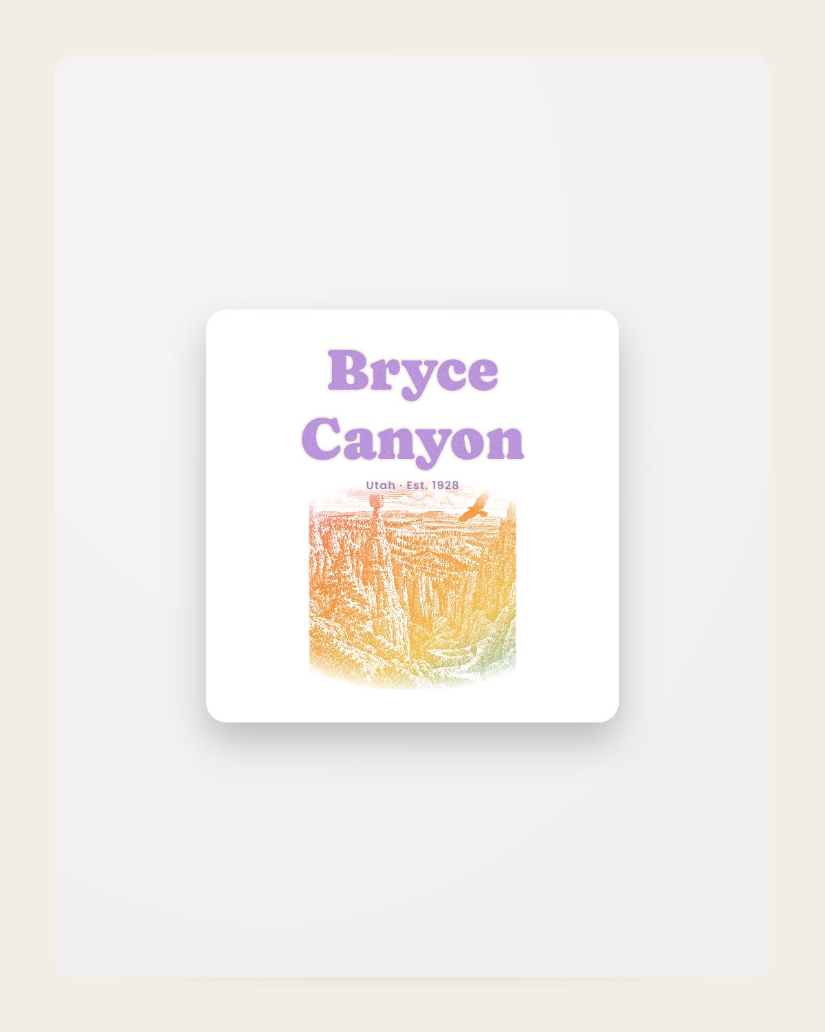 Bryce Canyon Thor's Hammer Fridge Magnet in White