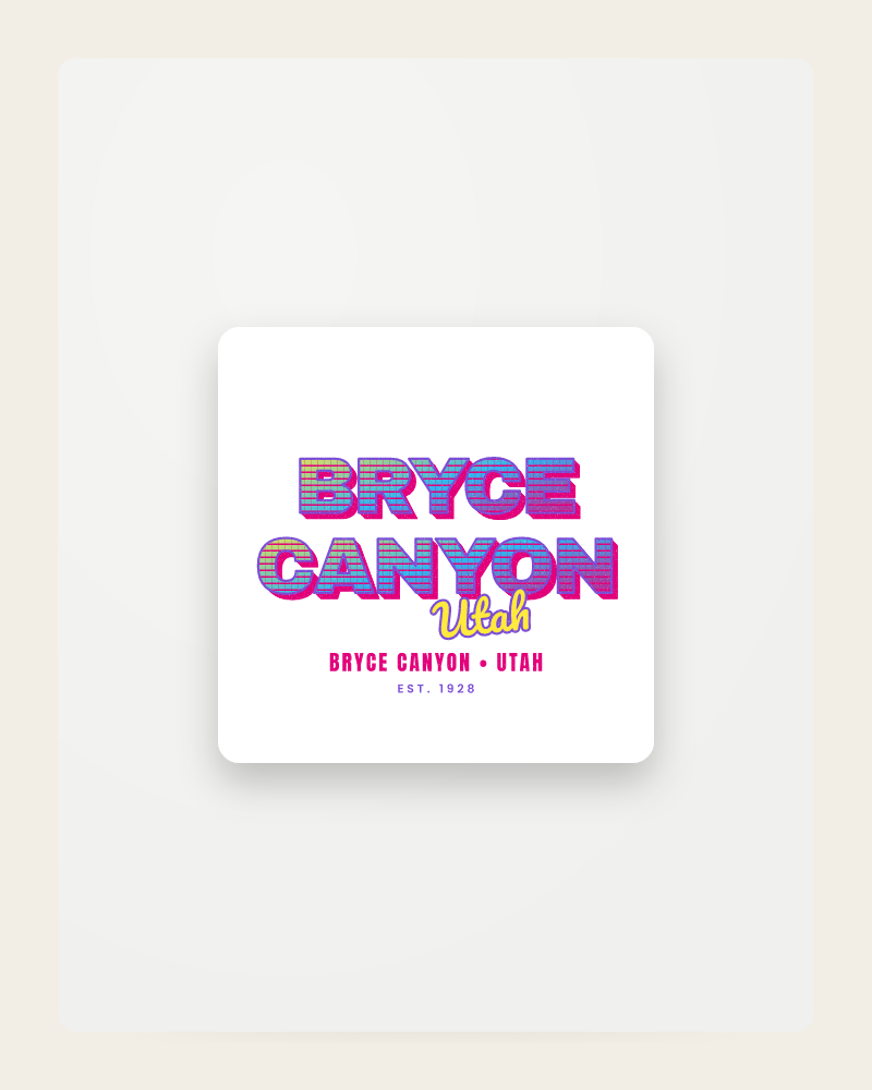 Bryce Canyon Music TV Fridge Magnet