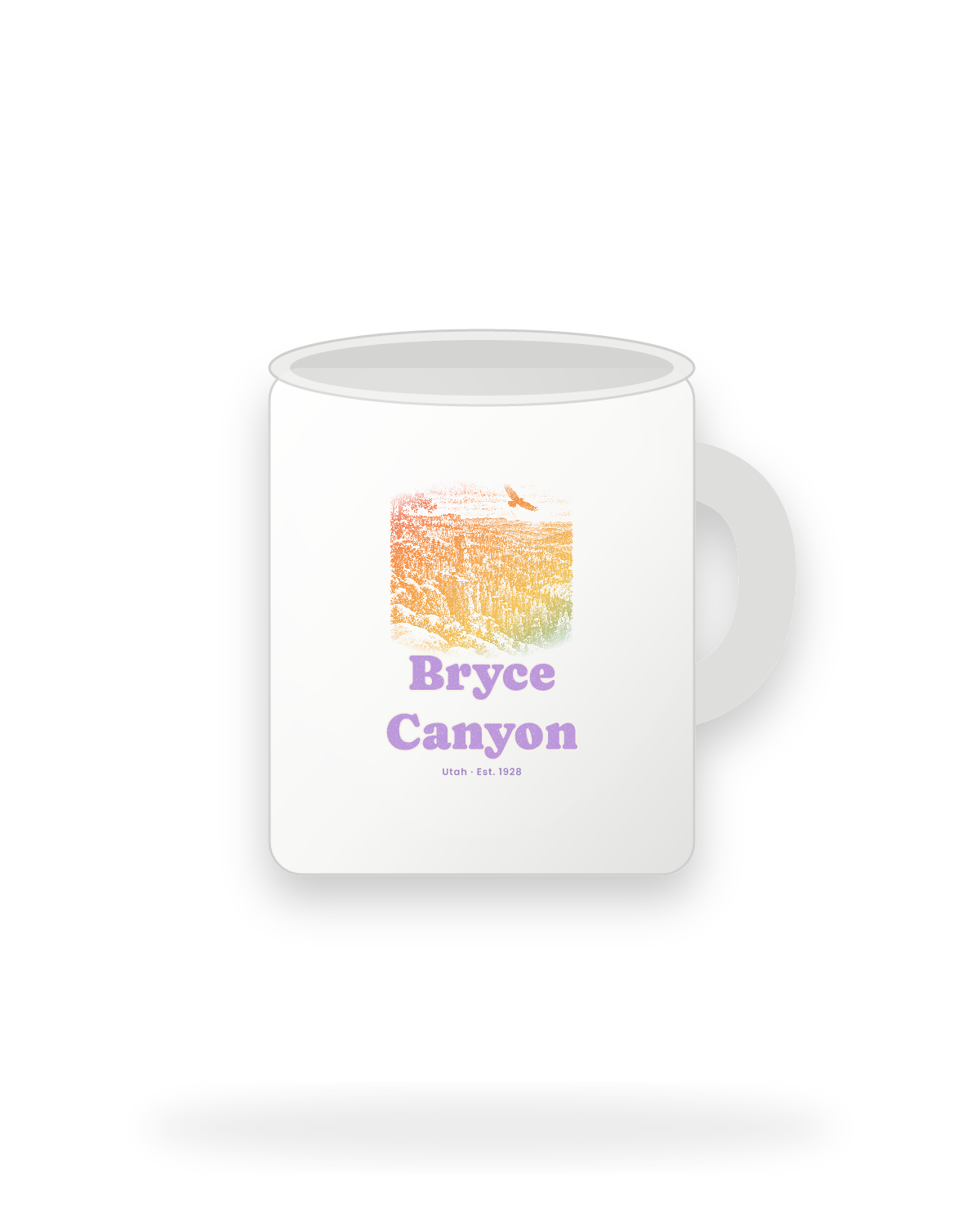 Bryce Canyon Hoodoos at Dawn Ceramic Mug 11oz in White