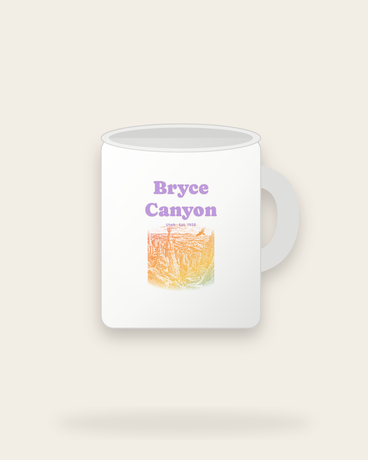 Bryce Canyon Thor's Hammer Ceramic Mug 11oz in White