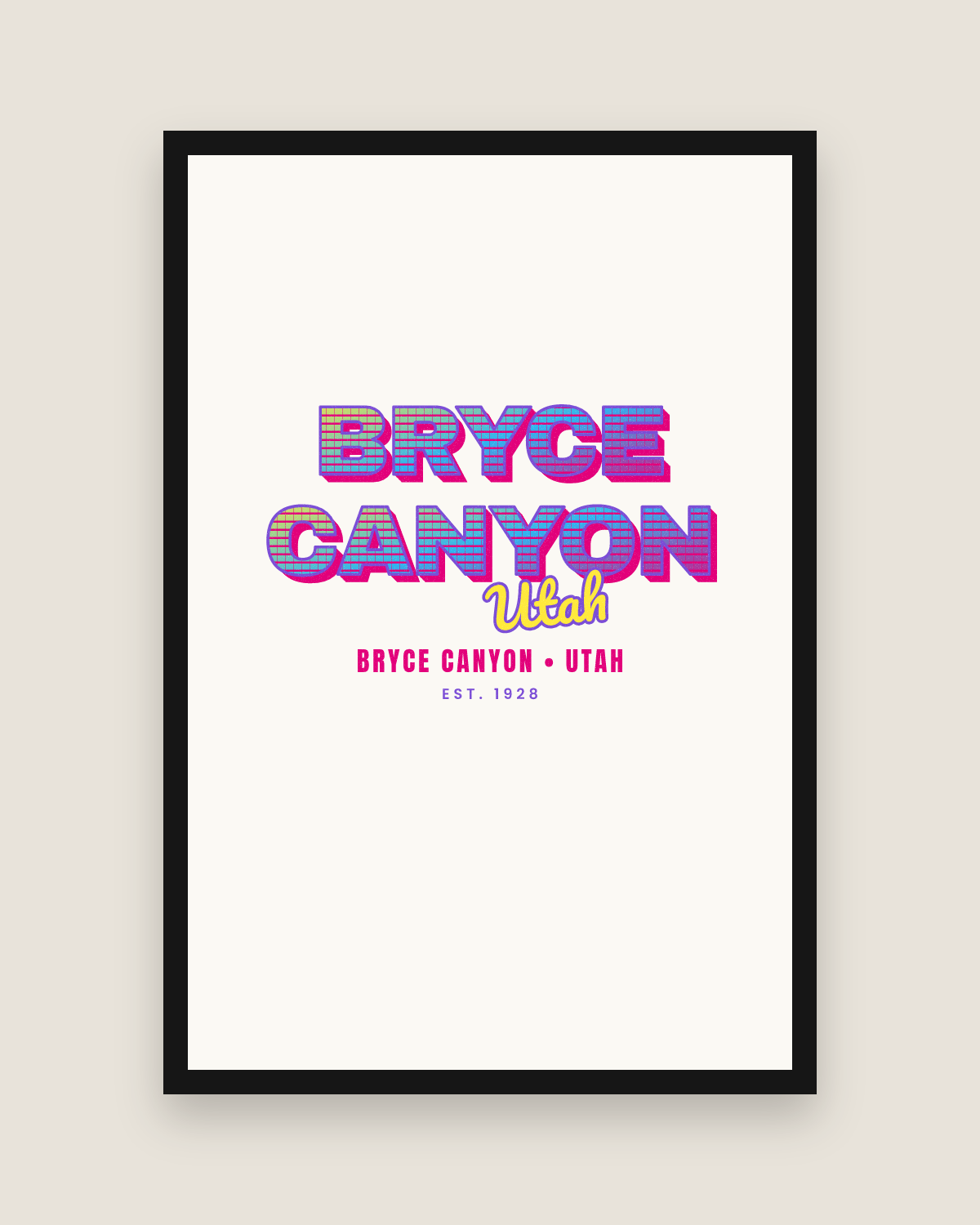 Bryce Canyon Music TV Matte Poster in White