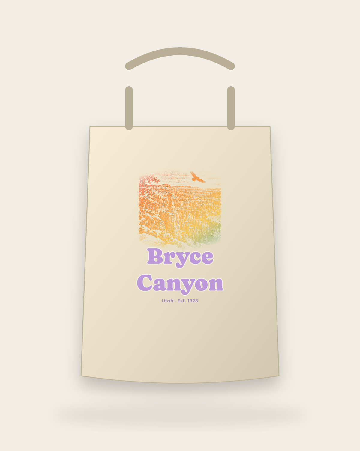 Bryce Canyon Hoodoos at Dawn Canvas Tote in Beige