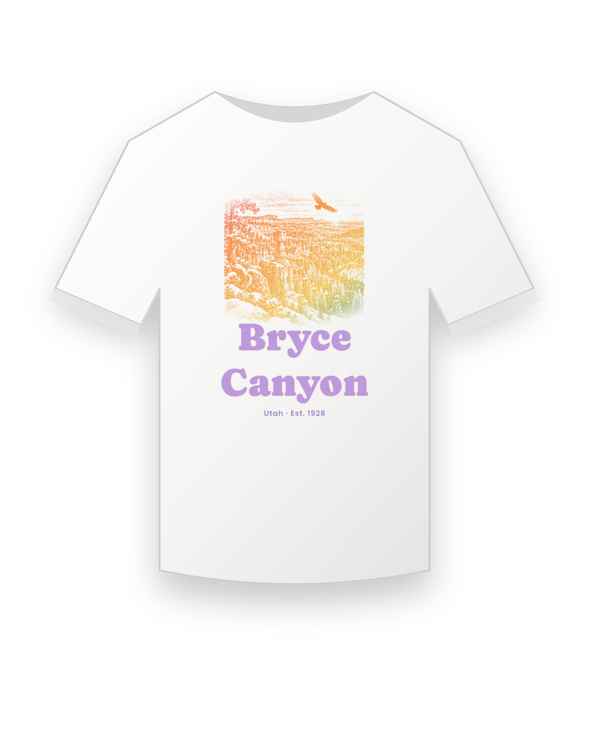 Bryce Canyon Hoodoos at Dawn Youth Tee in White