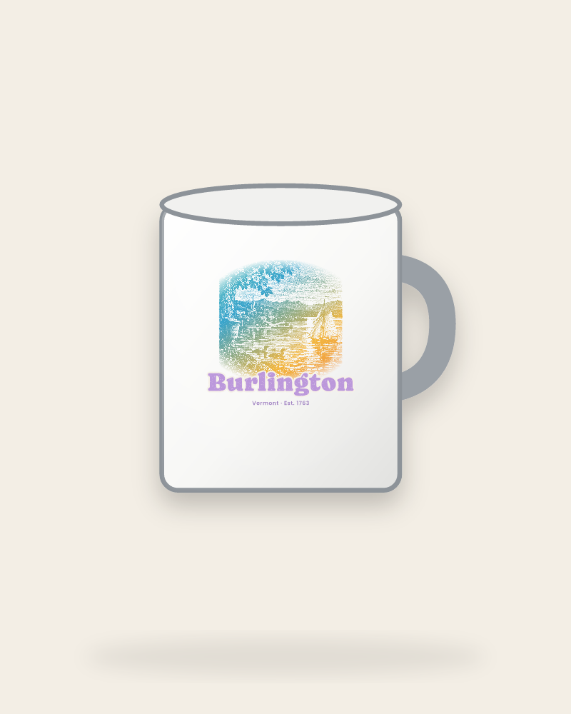 Burlington Lake Champlain Sail Enamel Camp Mug