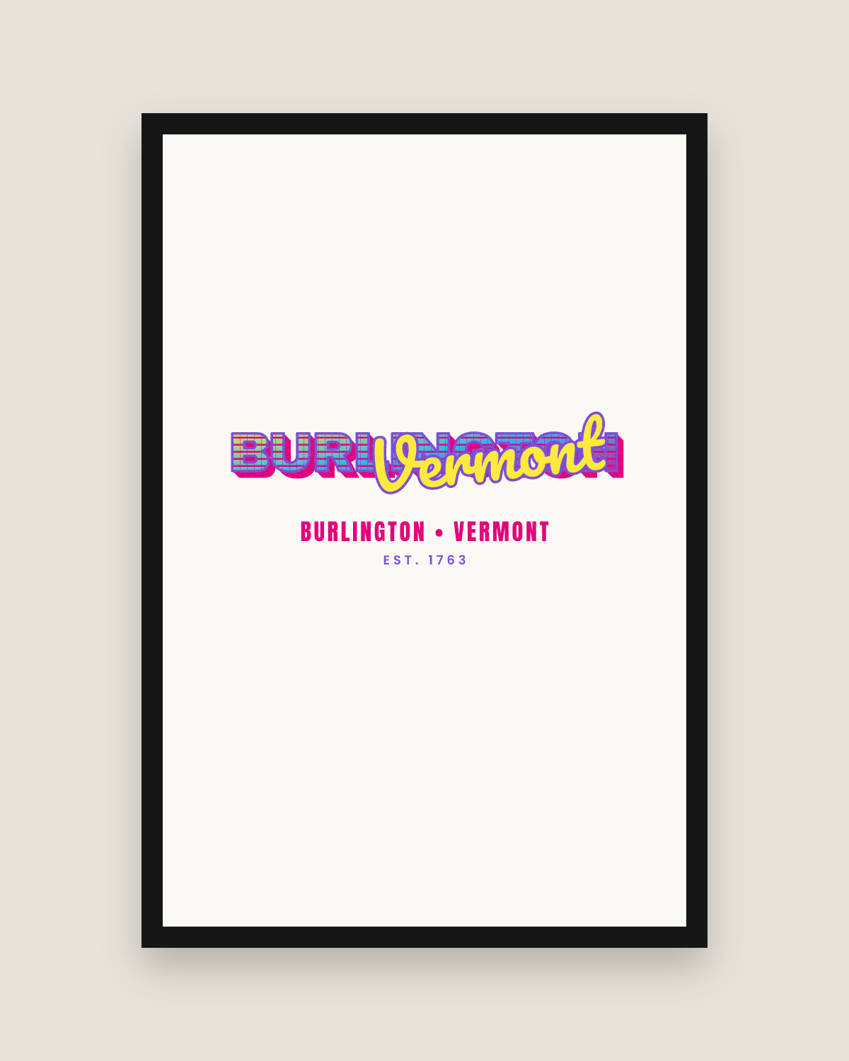 Burlington Music TV Matte Poster in White