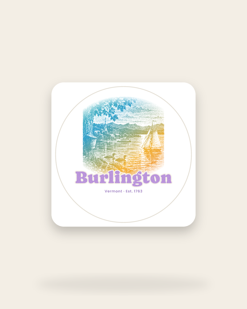 Burlington Lake Champlain Sail Kiss-Cut Sticker