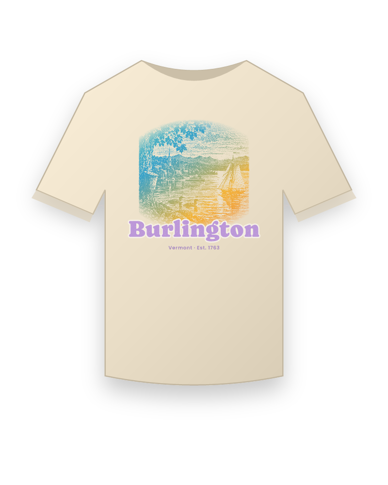 Burlington Lake Champlain Sail Organic Cotton Tee