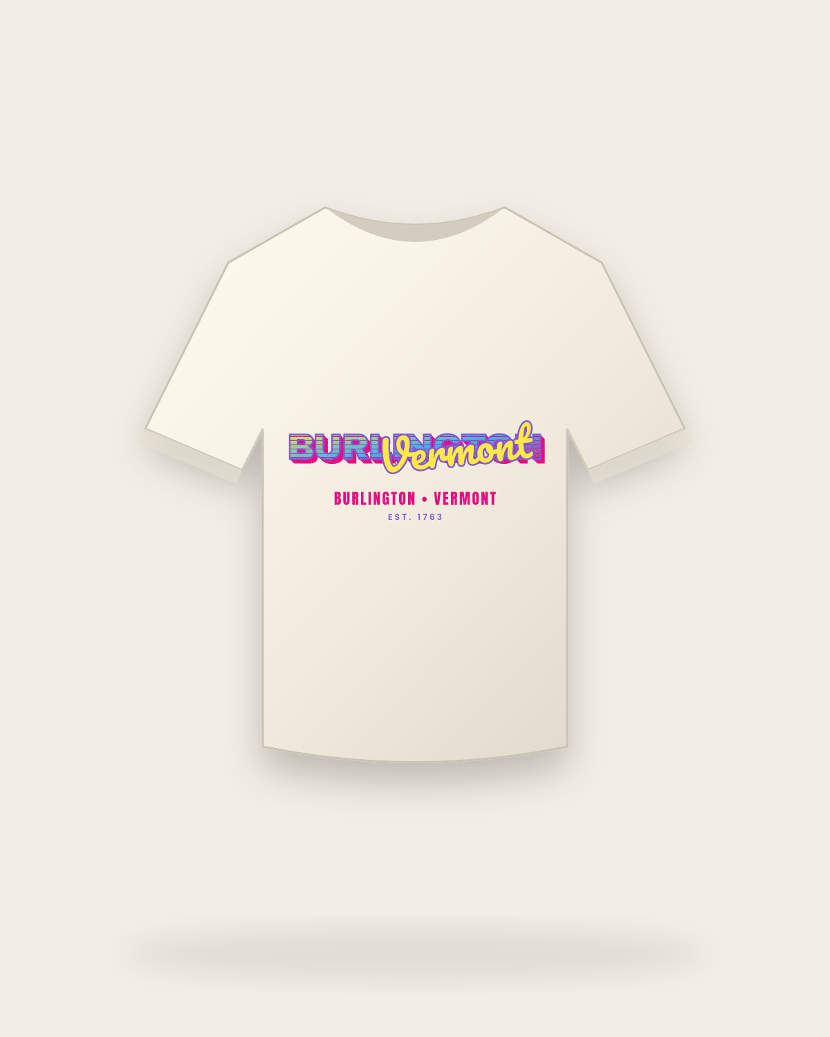 Burlington Music TV Vintage Wash Tee in Ivory