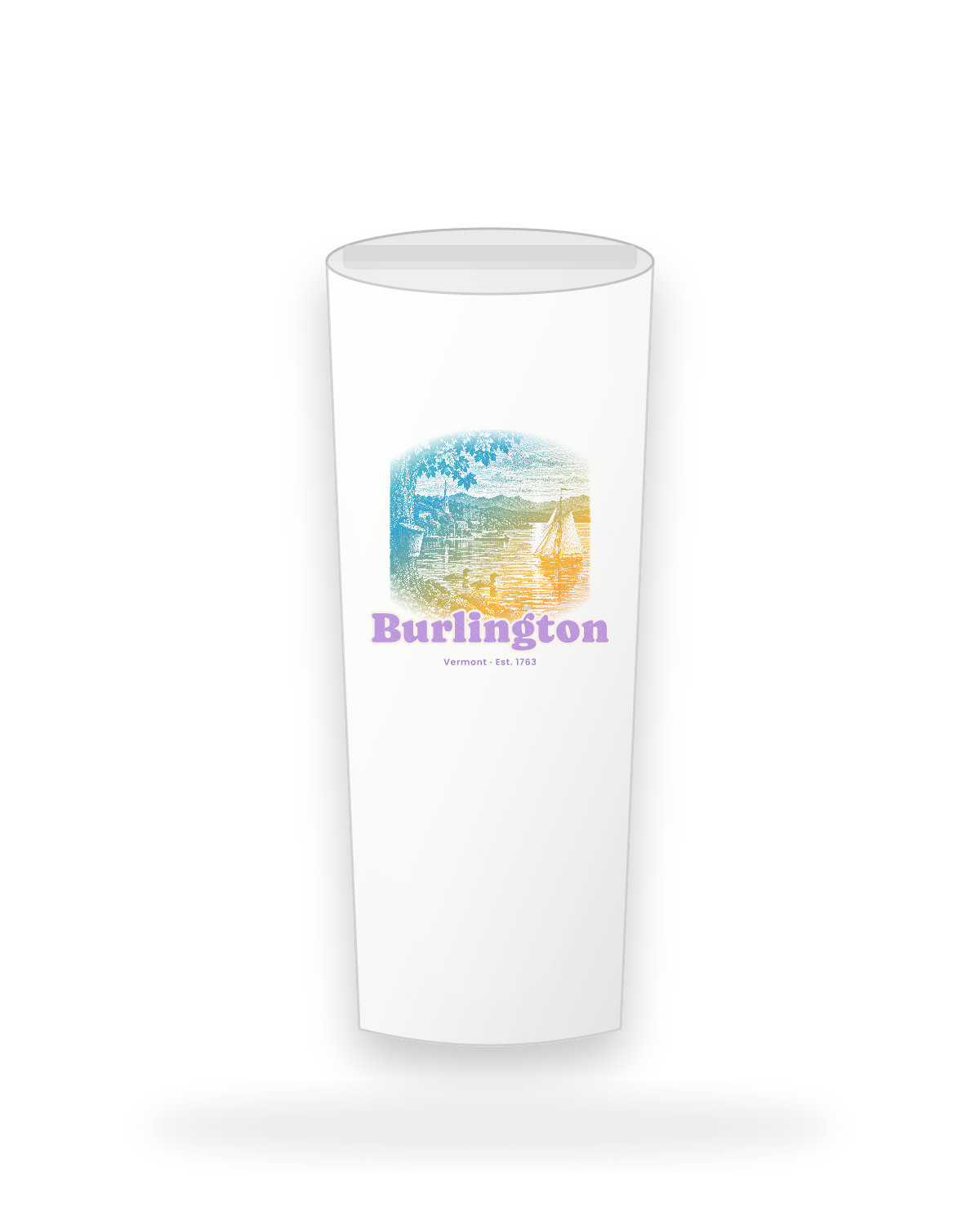Burlington Lake Champlain Sail Insulated Tumbler 20oz in White