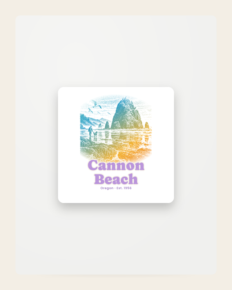 Cannon Beach Haystack Rock Fridge Magnet