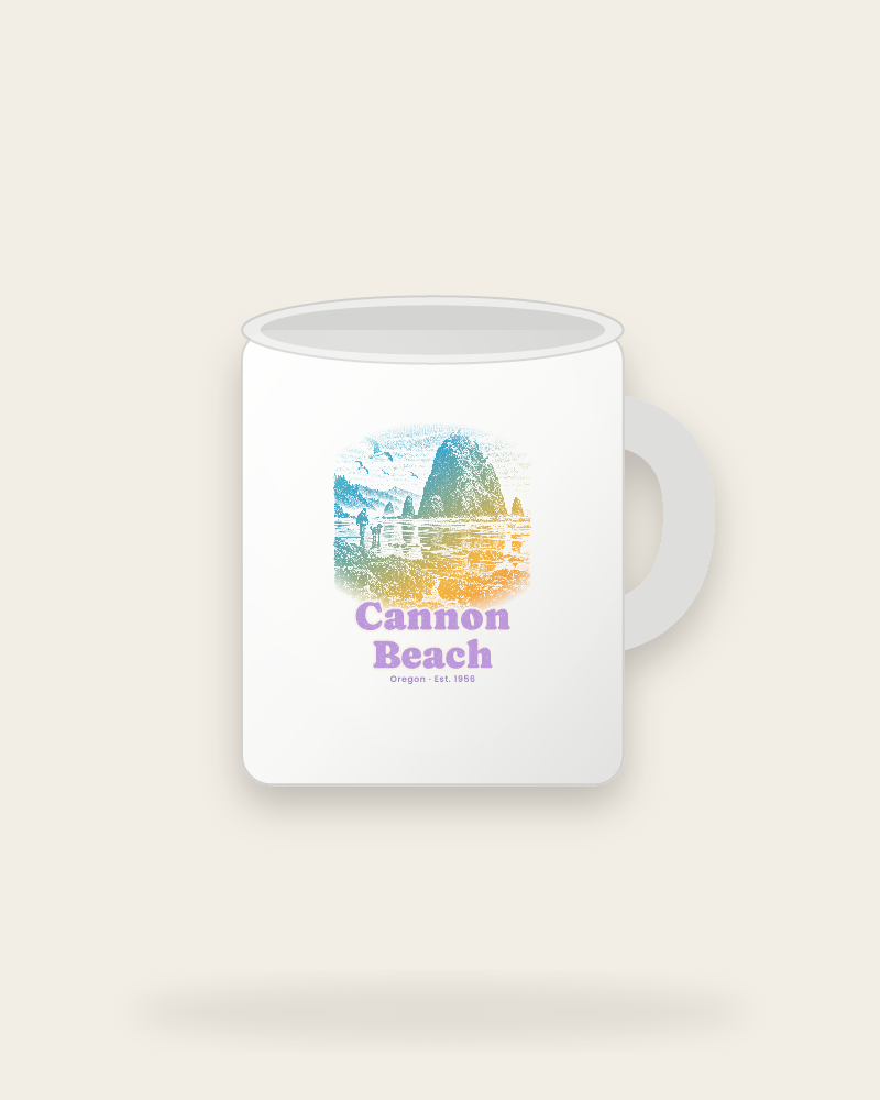 Cannon Beach Haystack Rock Ceramic Mug 11oz