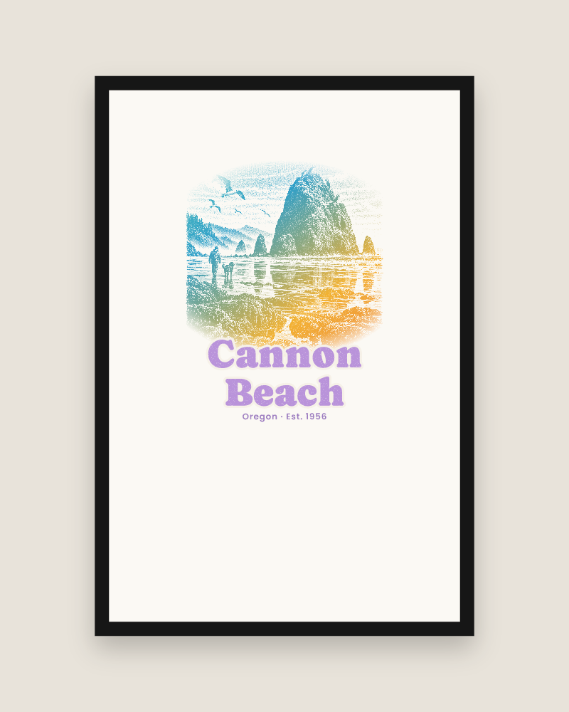 Cannon Beach Haystack Rock Matte Poster