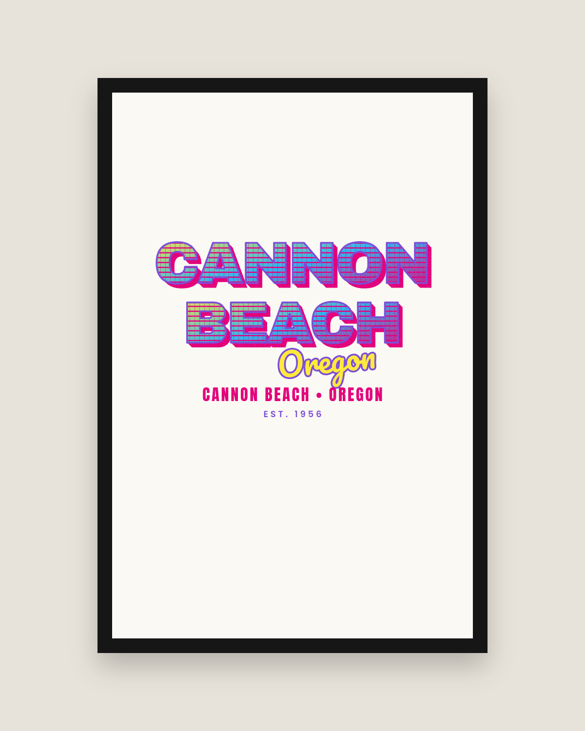 Cannon Beach Music TV Matte Poster in White