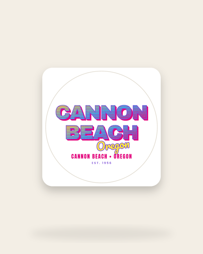 Cannon Beach Music TV Kiss-Cut Sticker