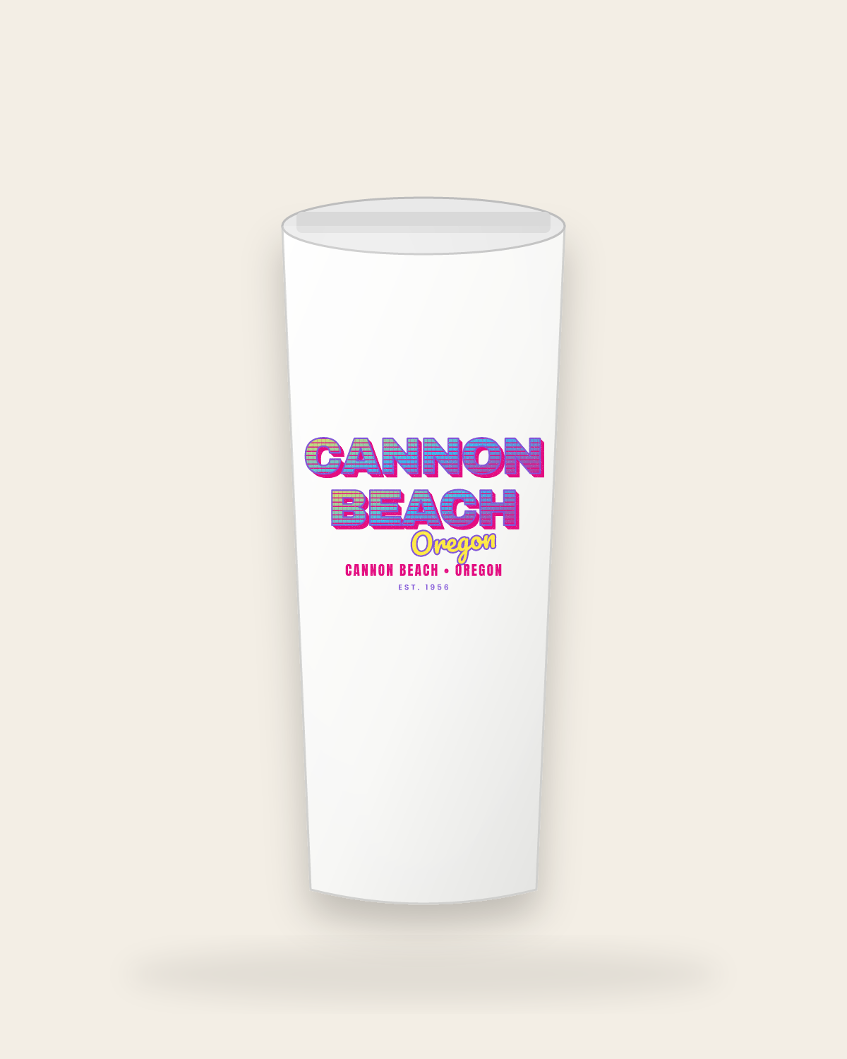 Cannon Beach Music TV Insulated Tumbler 20oz in White