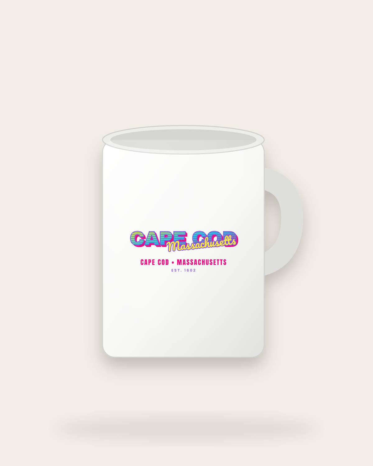 Cape Cod Music TV Ceramic Mug 15oz in White
