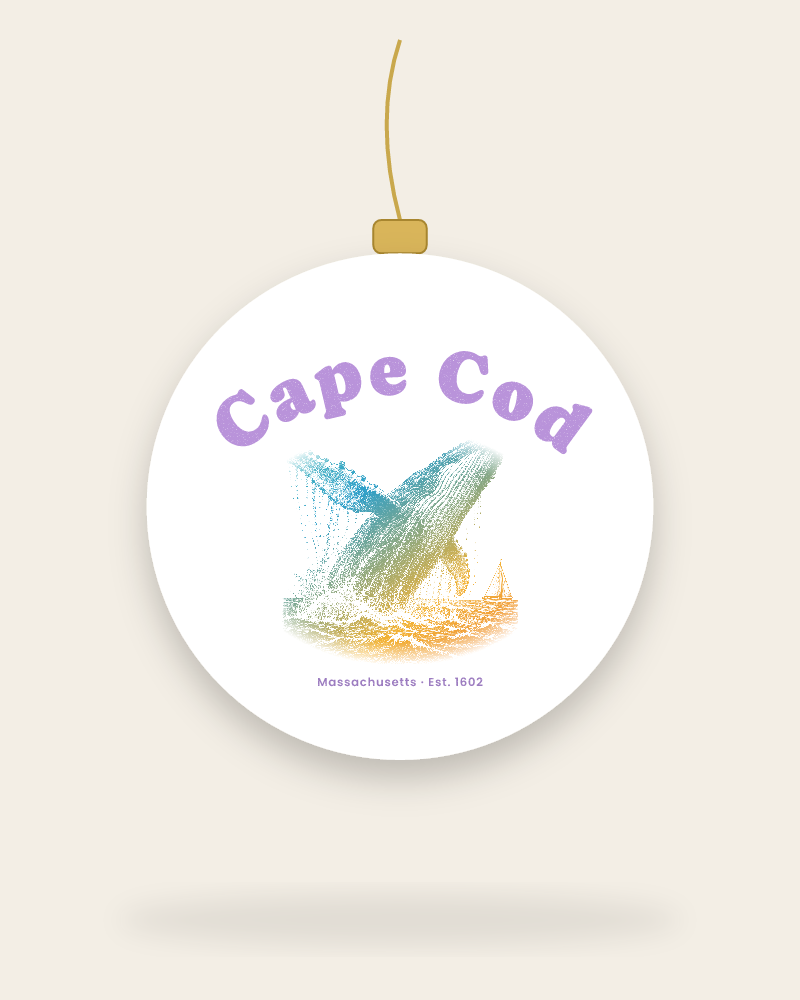 Cape Cod Humpback Whale Ceramic Ornament