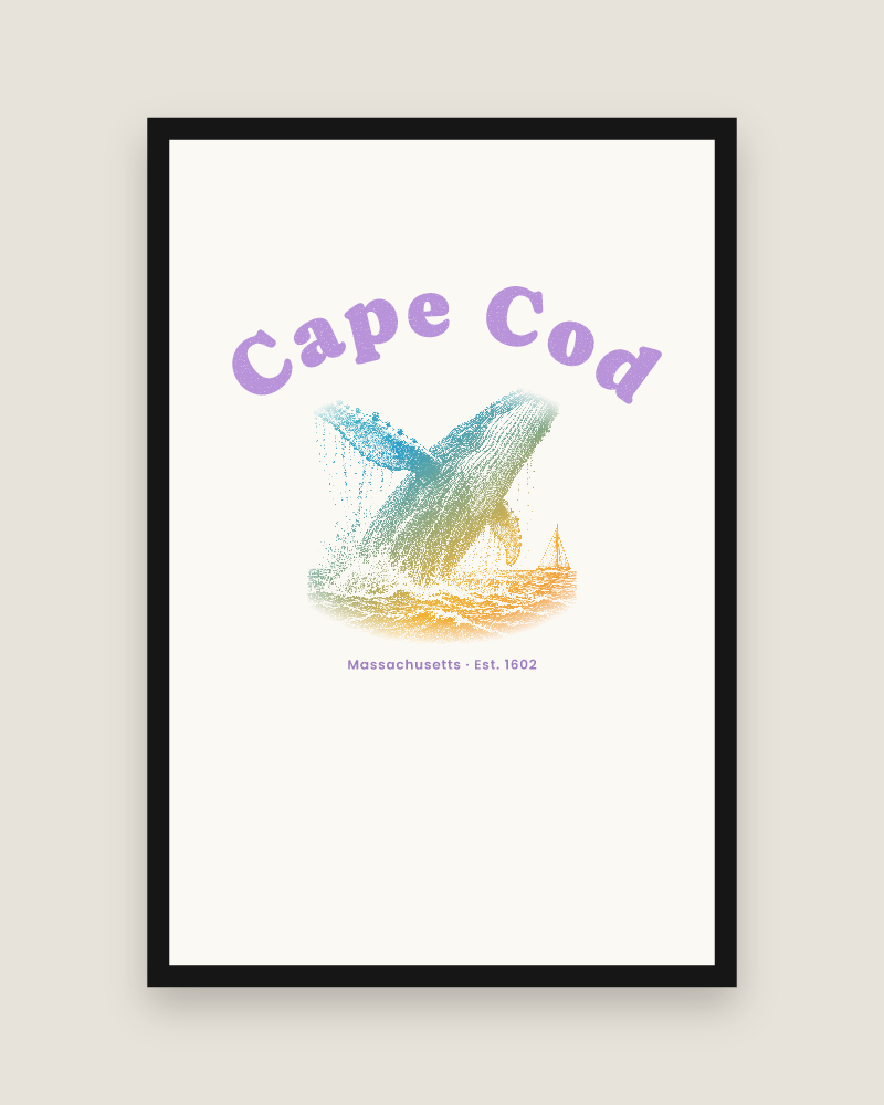 Cape Cod Humpback Whale Matte Poster
