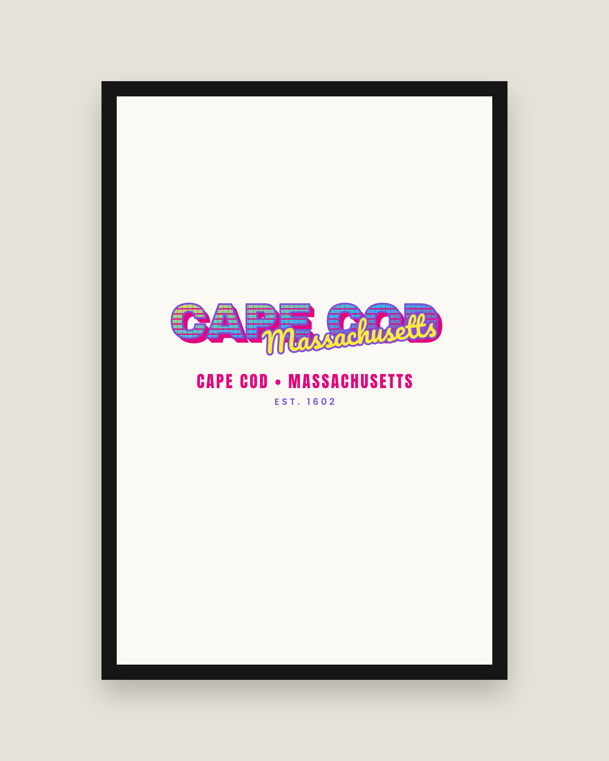 Cape Cod Music TV Matte Poster in White