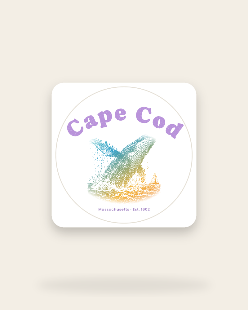 Cape Cod Humpback Whale Kiss-Cut Sticker