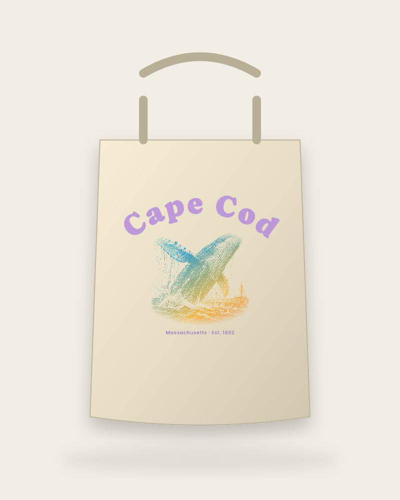 Cape Cod Humpback Whale Canvas Tote