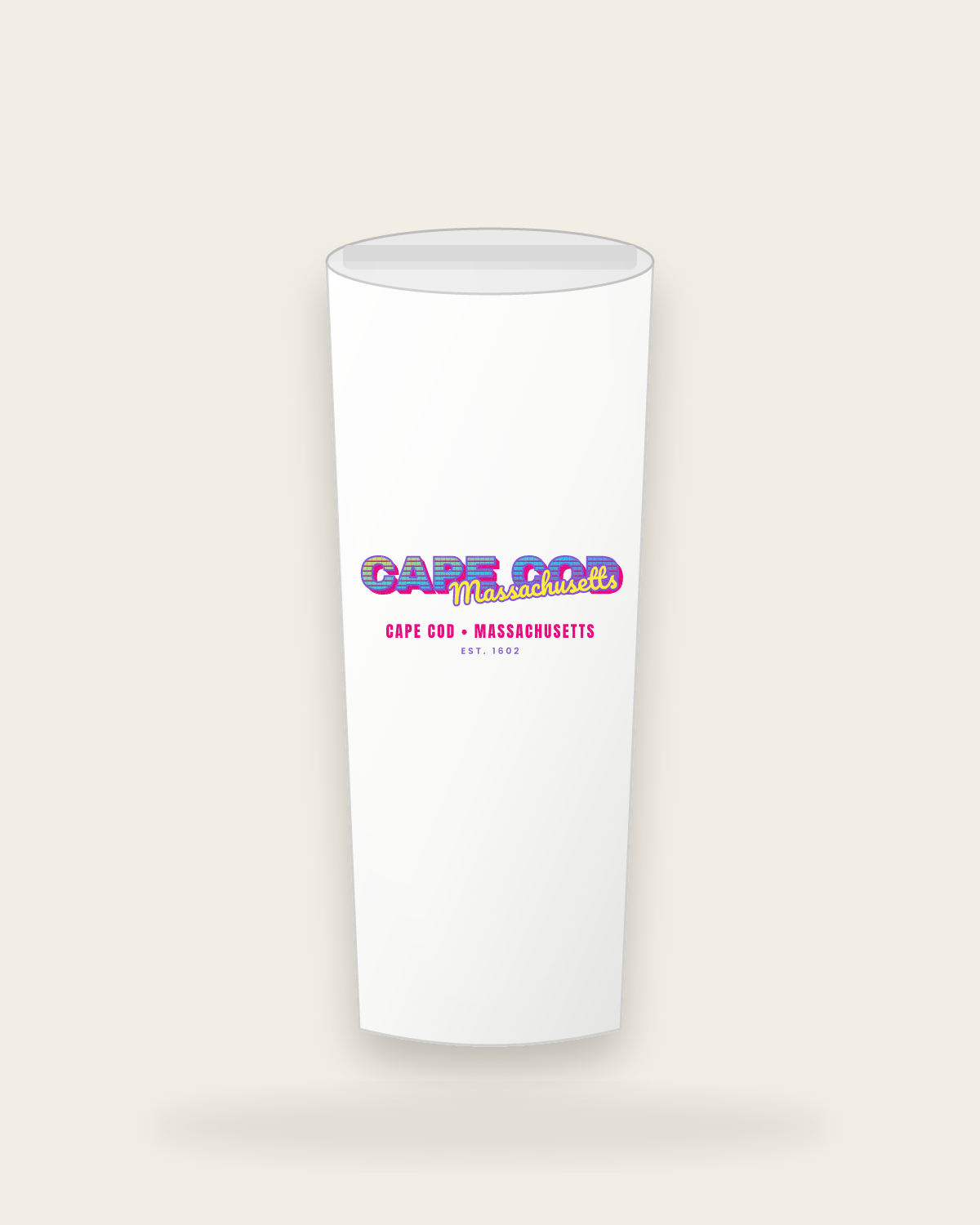 Cape Cod Music TV Insulated Tumbler 20oz in White