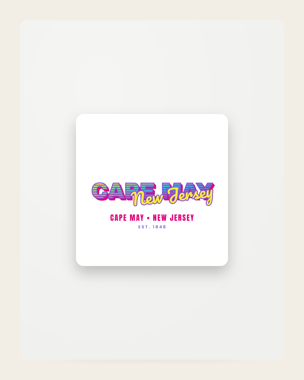 Cape May Music TV Fridge Magnet in White