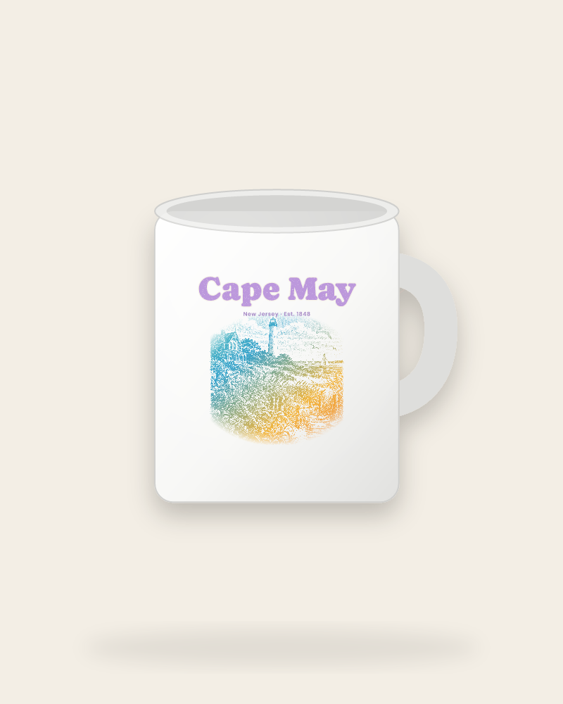 Cape May Lighthouse & Monarchs Ceramic Mug 11oz