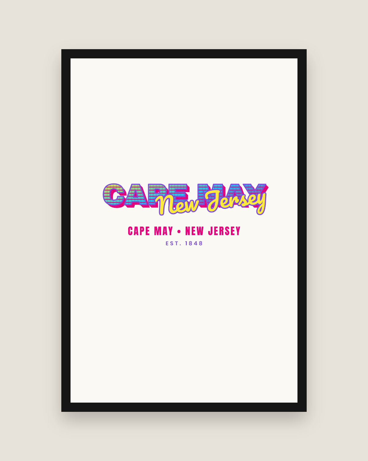 Cape May Music TV Matte Poster in White