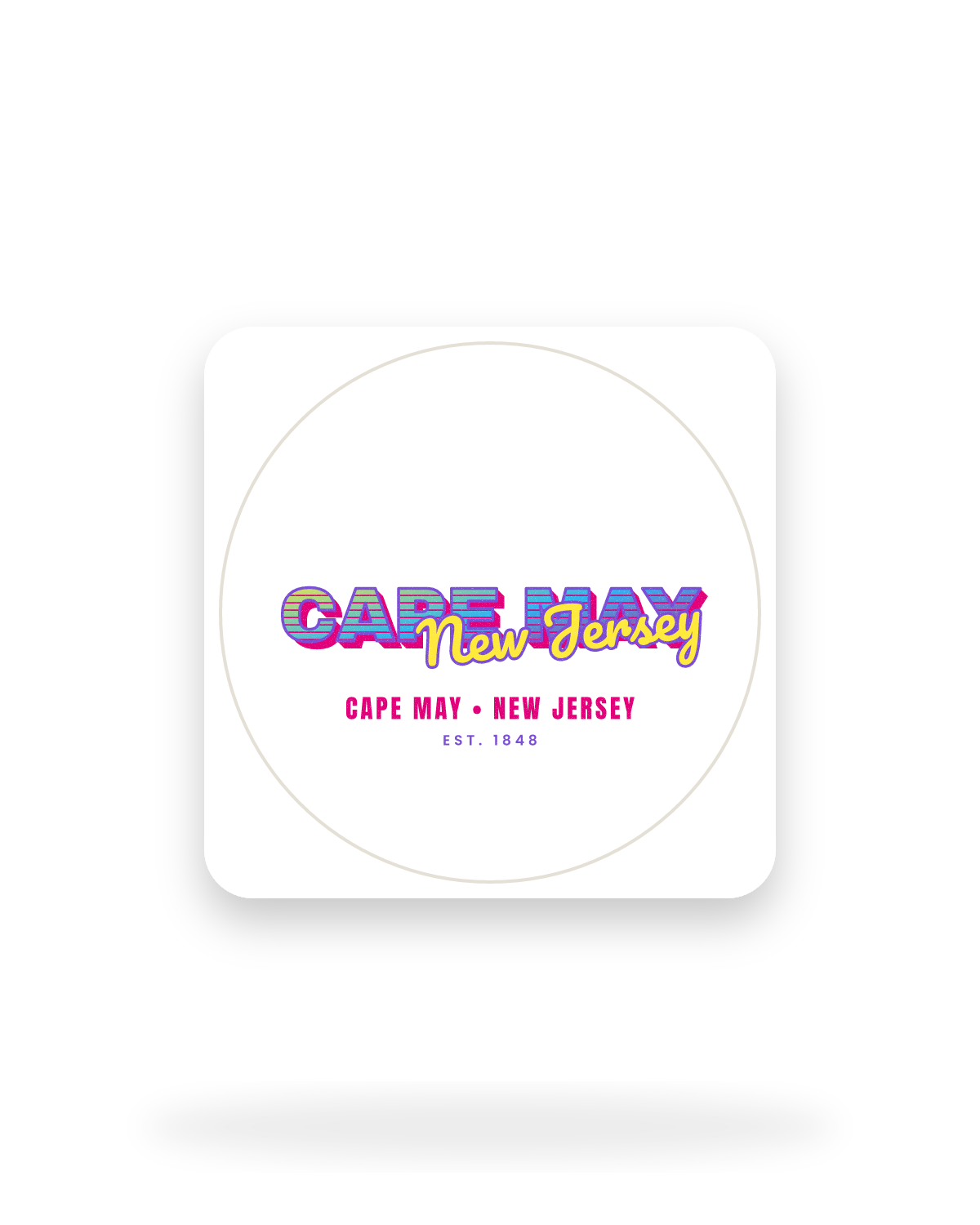 Cape May Music TV Kiss-Cut Sticker in White