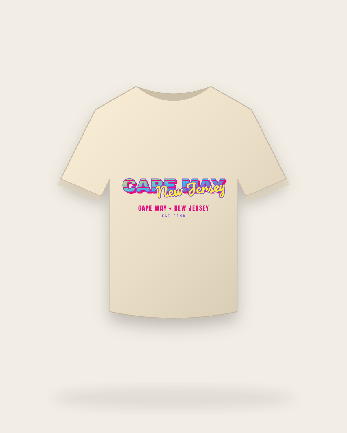 Cape May Music TV Organic Cotton Tee in Natural