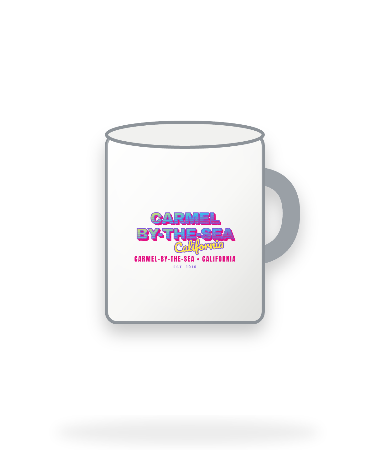 Carmel-by-the-Sea Music TV Enamel Camp Mug in White