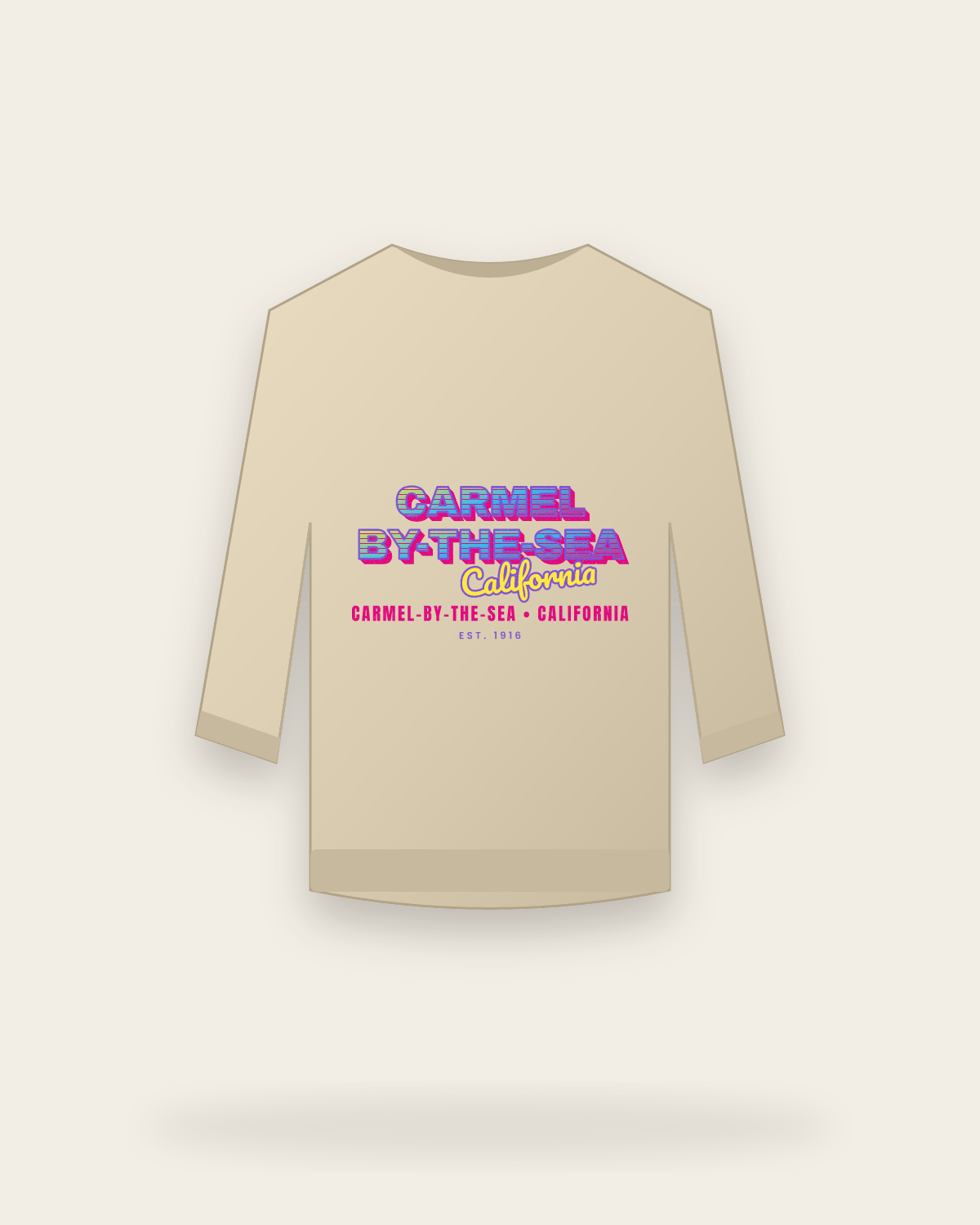 Carmel-by-the-Sea Music TV Crewneck Sweatshirt in Sand