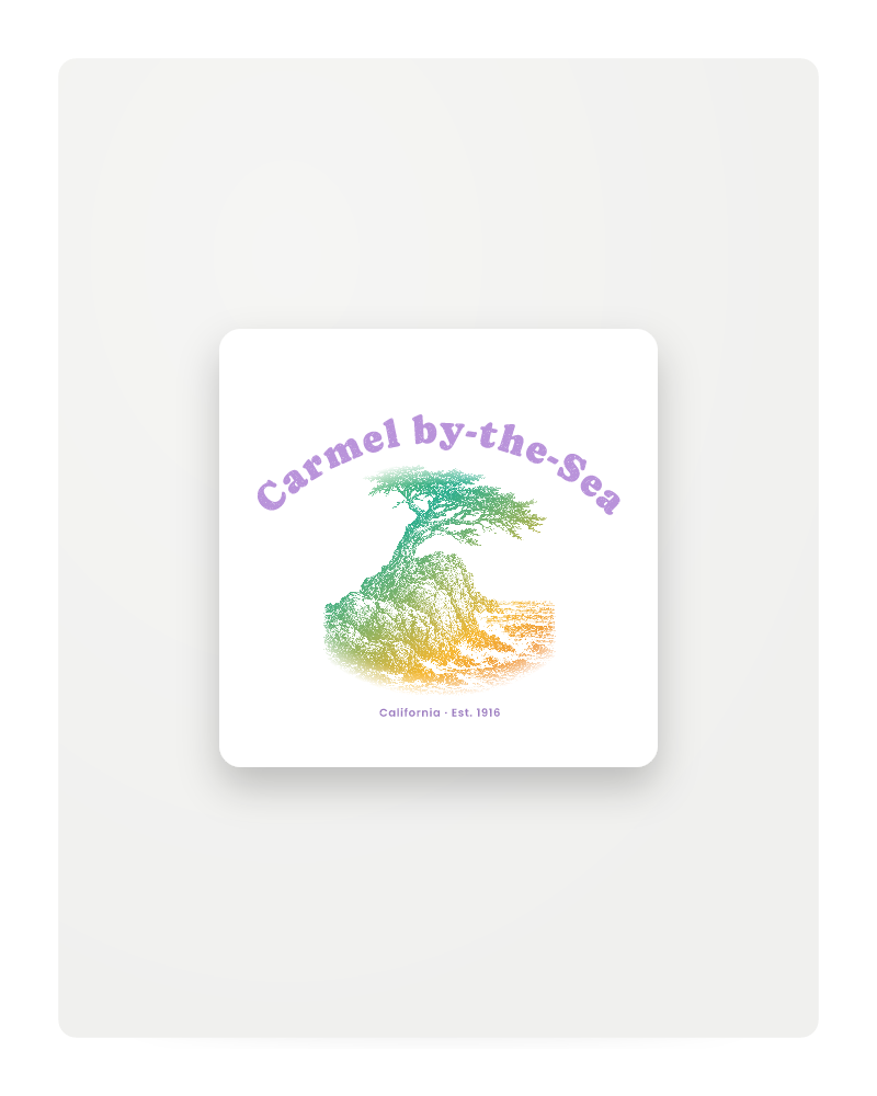Carmel-by-the-Sea Lone Cypress Fridge Magnet