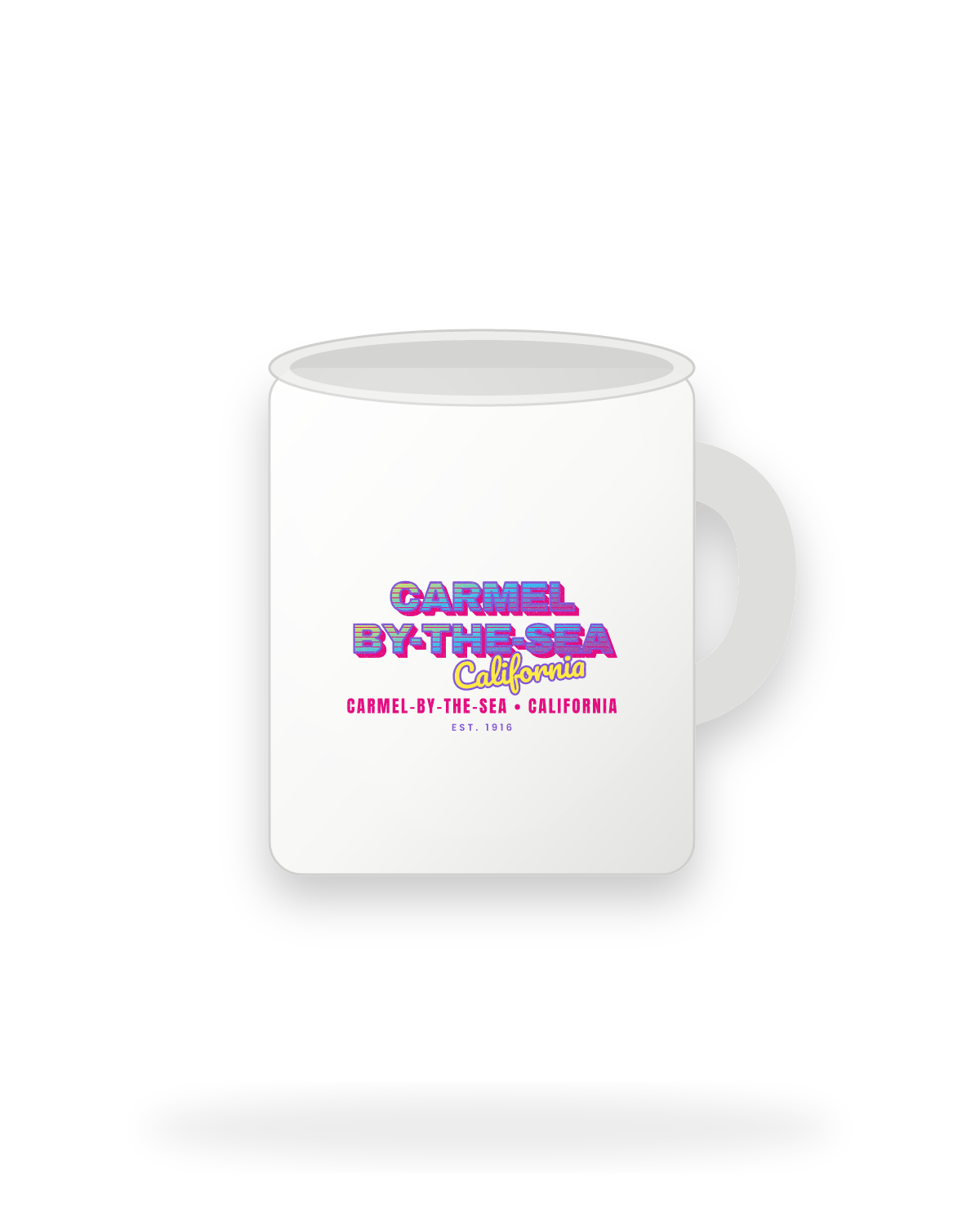 Carmel-by-the-Sea Music TV Ceramic Mug 11oz in White